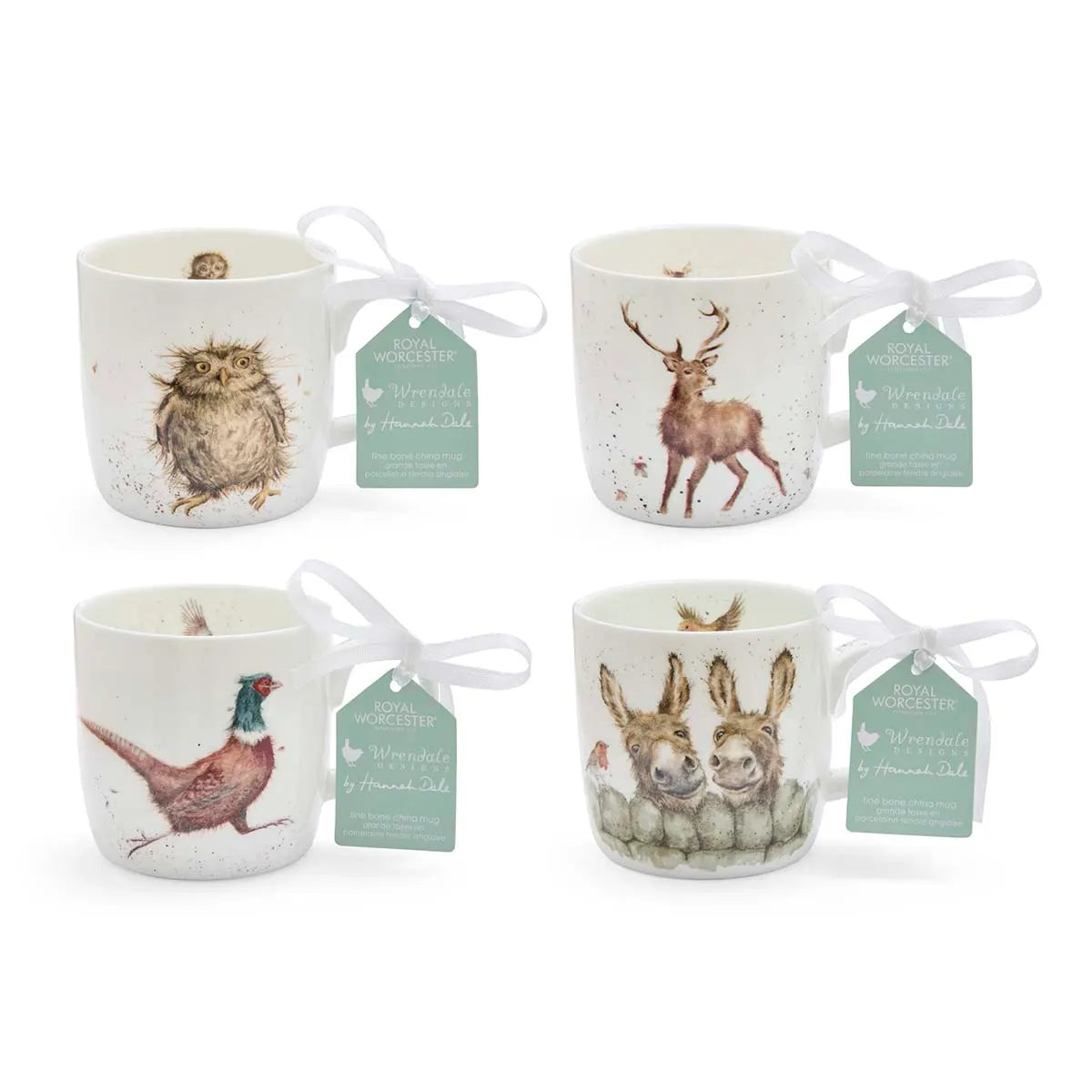 Wrendale Woodland Gift Set of 4 Mugs