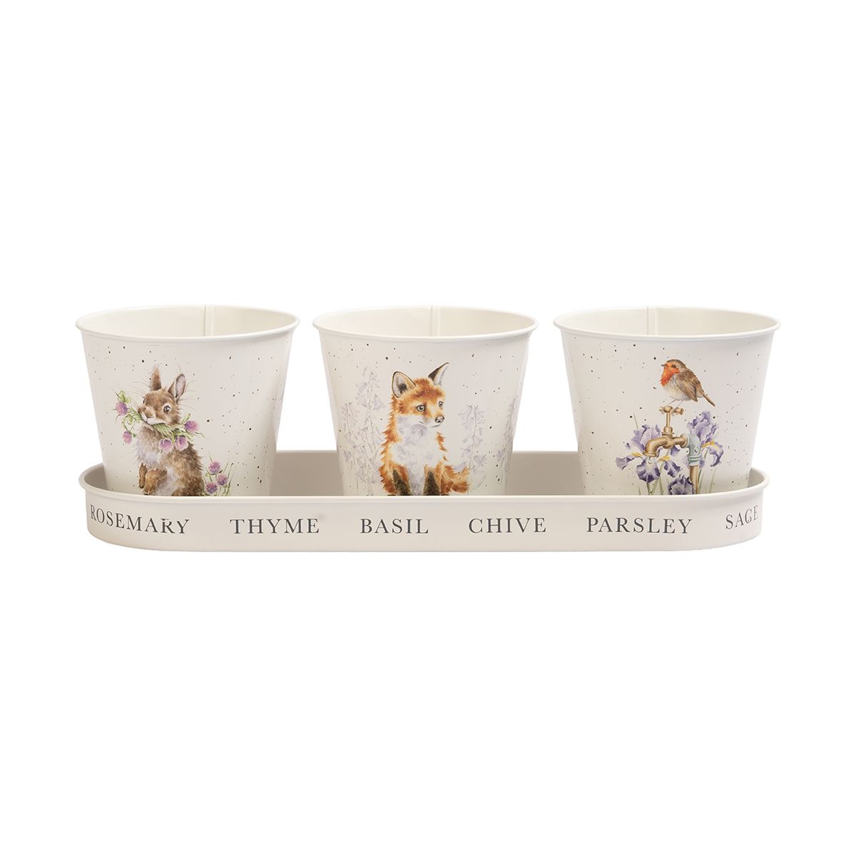Wrendale Woodland Herb Pots & Tray