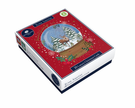 Tom Smith Luxury Boxed Snowglobe Christmas Cards Pack