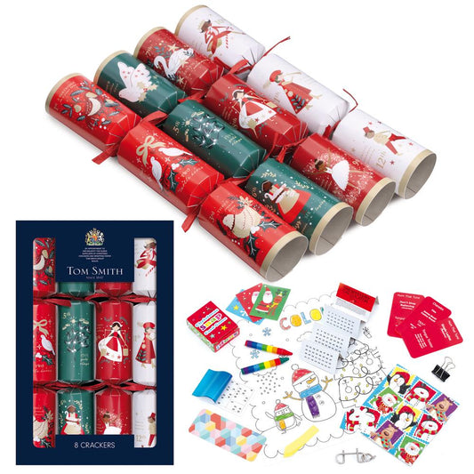 Tom Smith Christmas Crackers Red 12 Days of Christmas Family 8 Pack