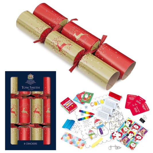 Tom Smith Christmas Crackers Kraft Contemporary Family 8 Pack