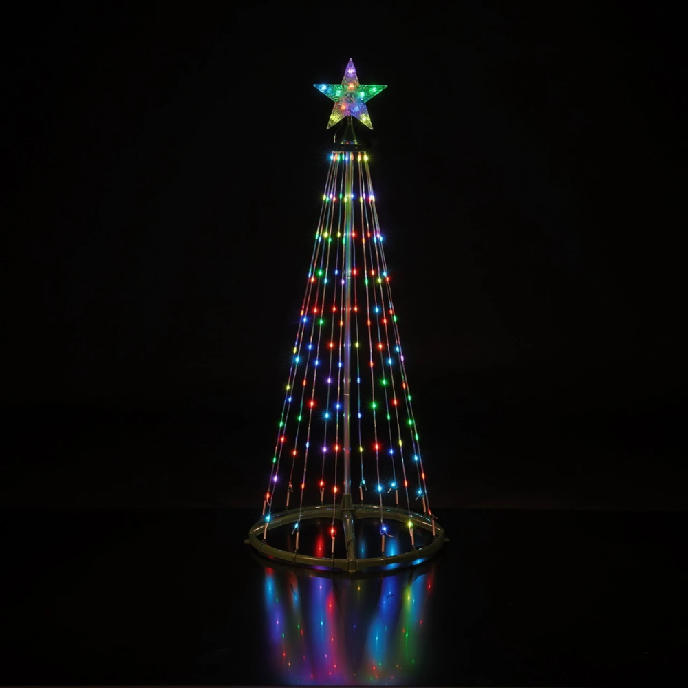 Noma Spectrum remote control flexi wire Christmas tree lit with customisable LED light effects