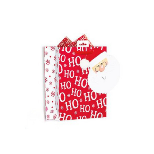 Giftmaker Ho Ho Ho medium paper Christmas gift bag with handles
