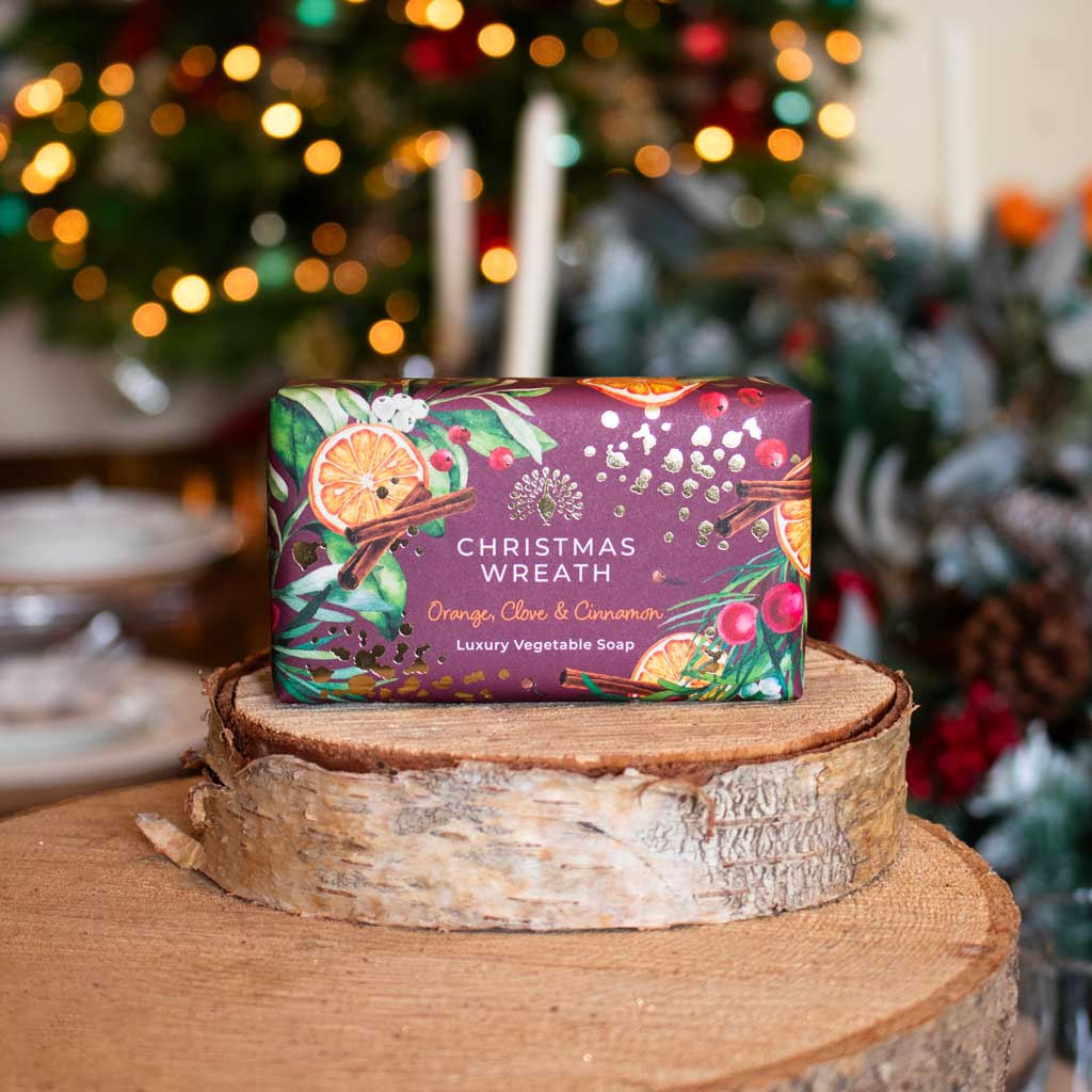 English Soap Company Christmas Tidings Christmas Wreath Soap