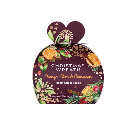 English Soap Company Christmas Tidings Christmas Wreath Guest Soap 3 x 20g