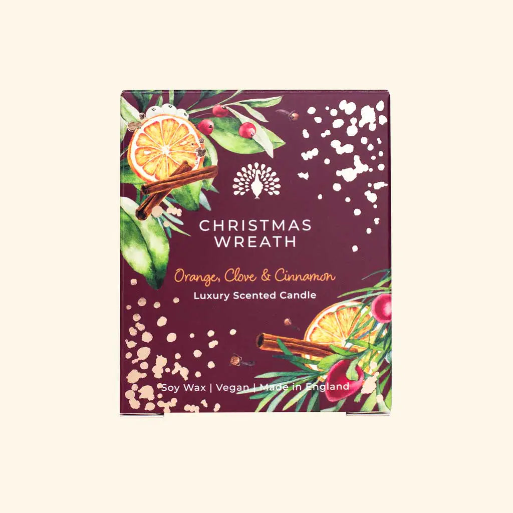English Soap Company Soy Wax Candle Christmas Wreath