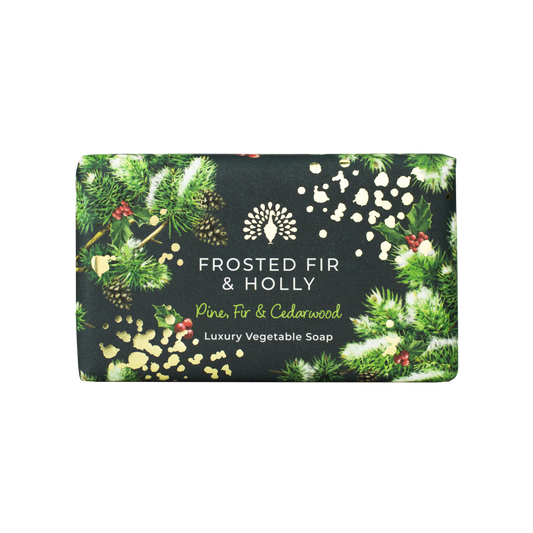 English Soap Company Christmas Tidings Frosted Fir & Holly Soap