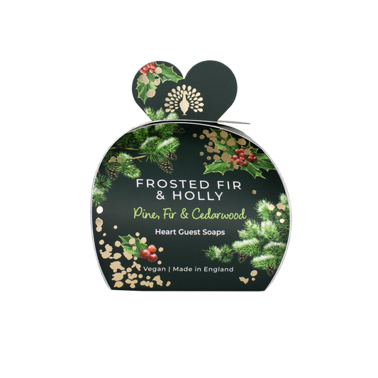 English Soap Company Christmas Tidings Frosted Fir and Holly Guest Soap 3 x 20g
