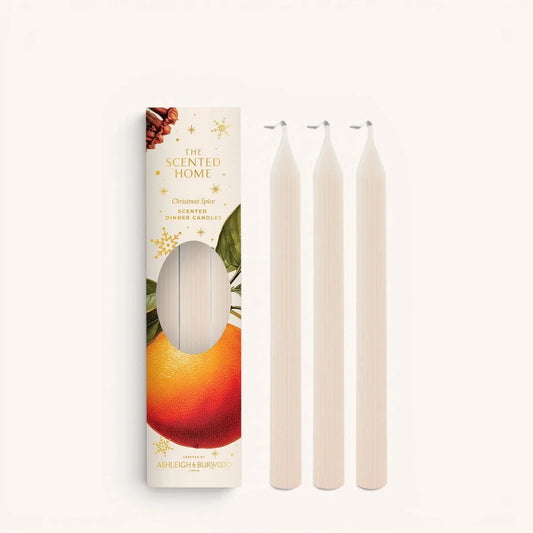 Ashleigh & Burwood Christmas Spice scented taper dinner candles