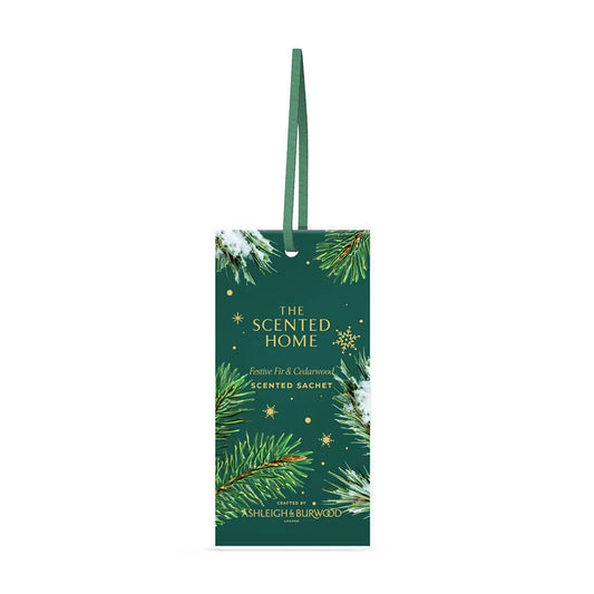 Ashleigh & Burwood Fir & Cedarwood slim scent sachet for drawers and wardrobes