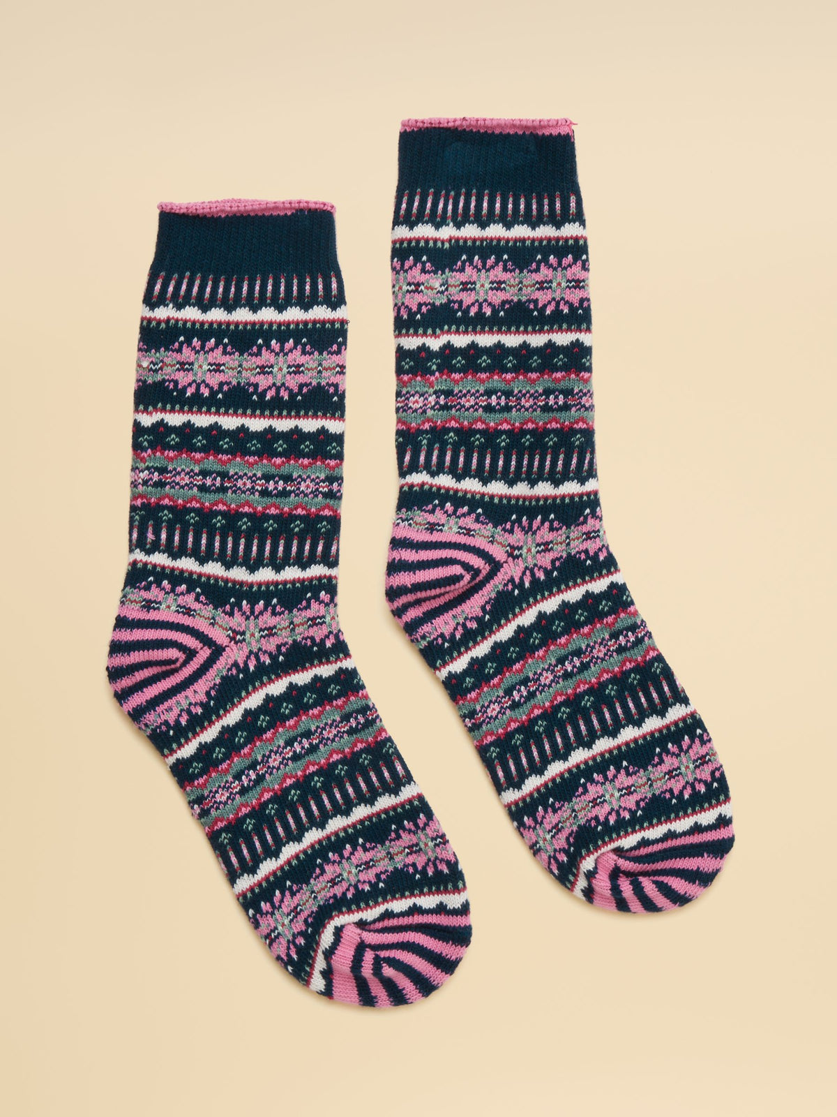 Joules Lucille Women's Fair Isle Cotton Socks