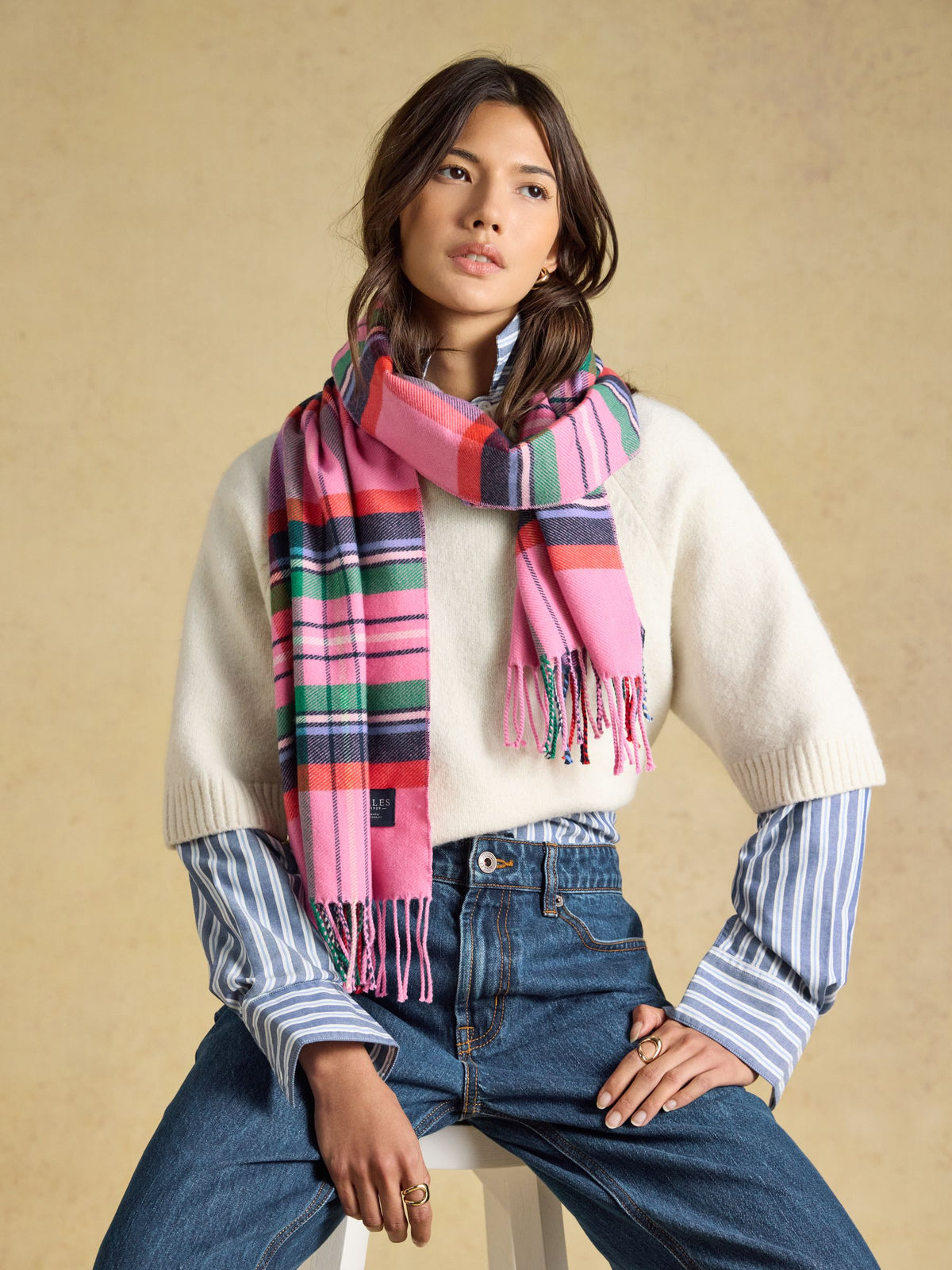 Joules Langtree Check Scarf