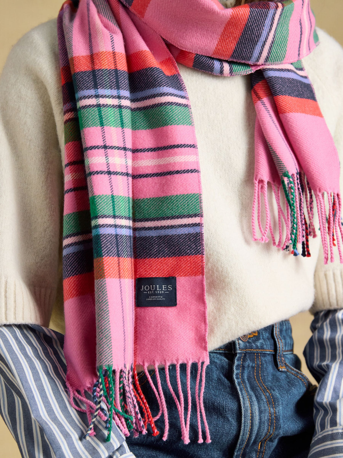 Joules Langtree Check Scarf