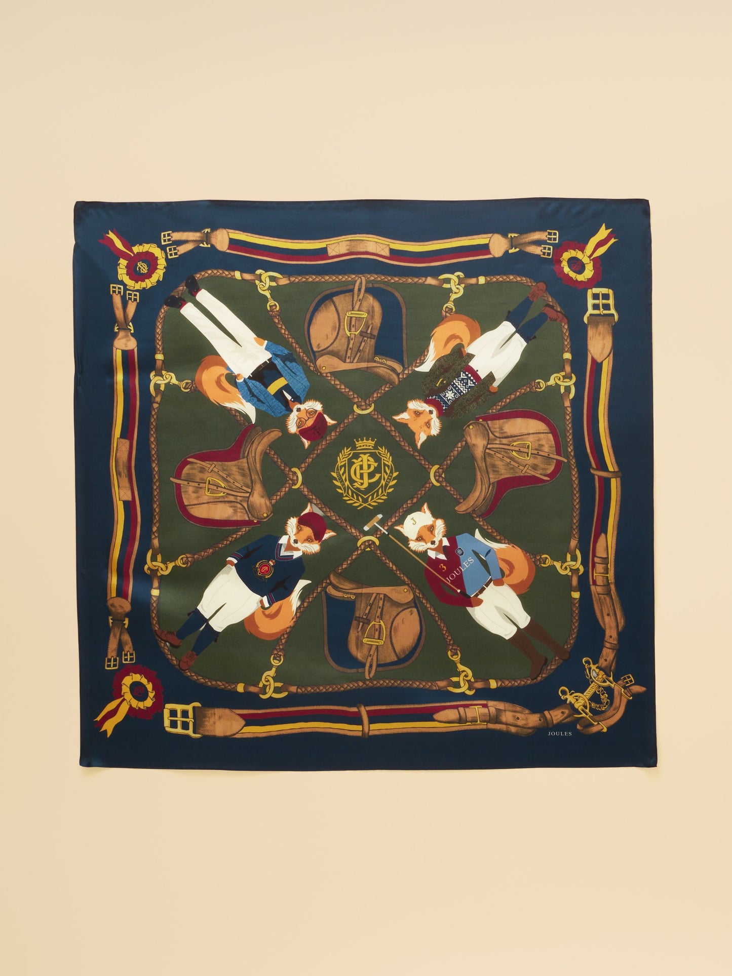 Joules Bloomfield Square Silk Scarf