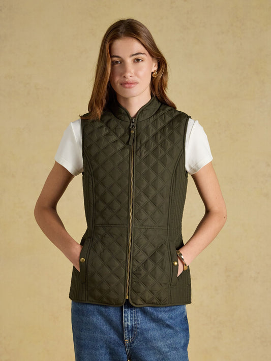 Joules Minx Showerproof Diamond Quilted Gilet