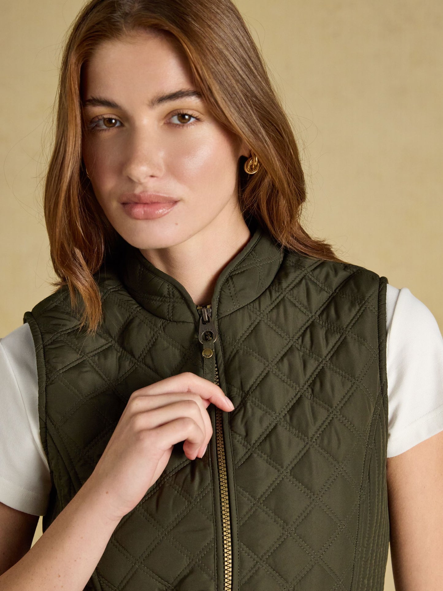 Joules Minx Showerproof Diamond Quilted Gilet