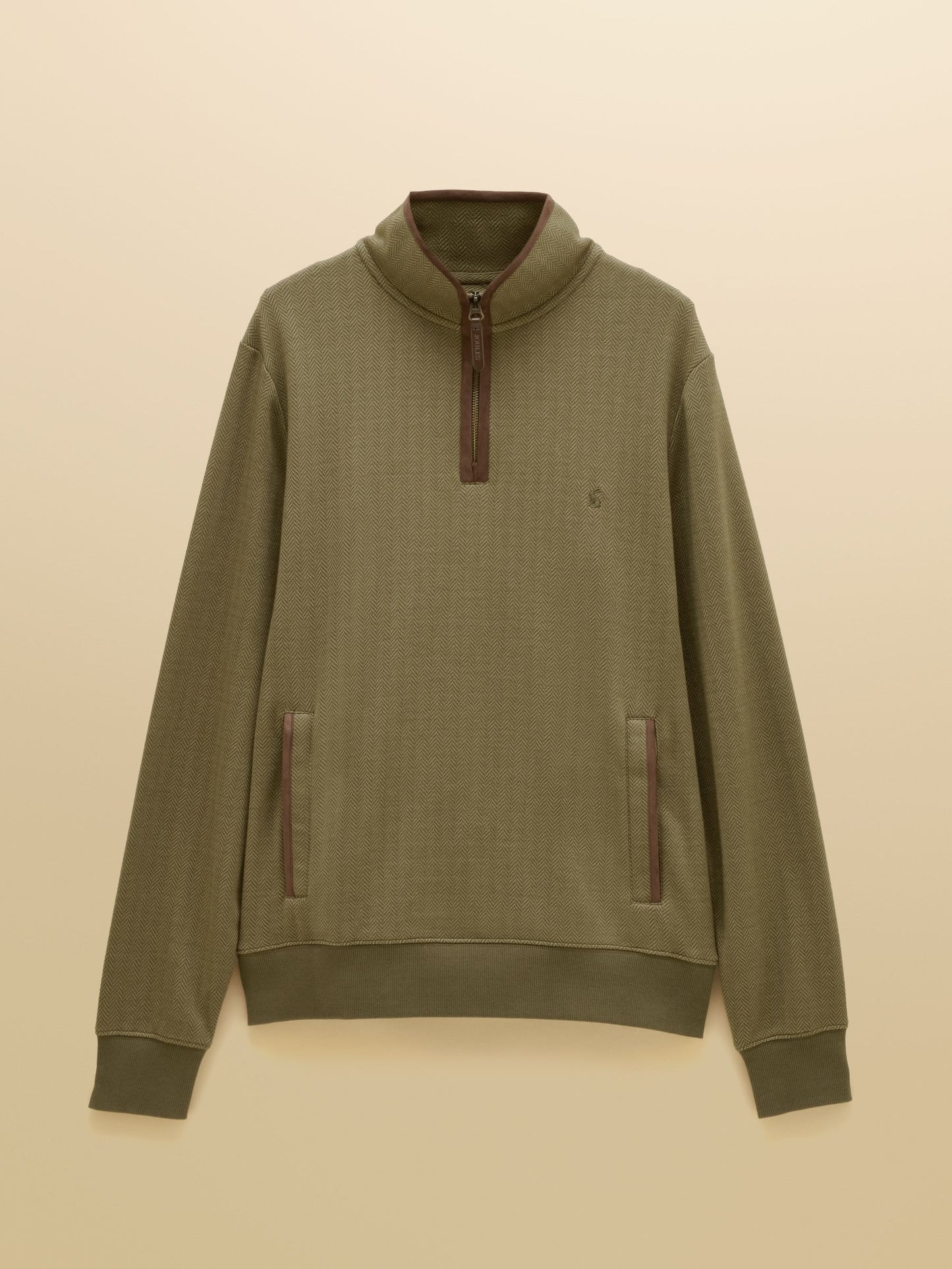Joules Herringbone Quarter Zip Sweatshirt