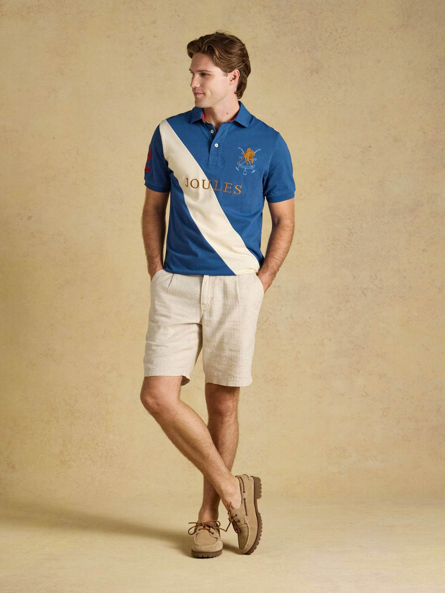 Joules Woody Embellished Cotton Pique Polo Shirt