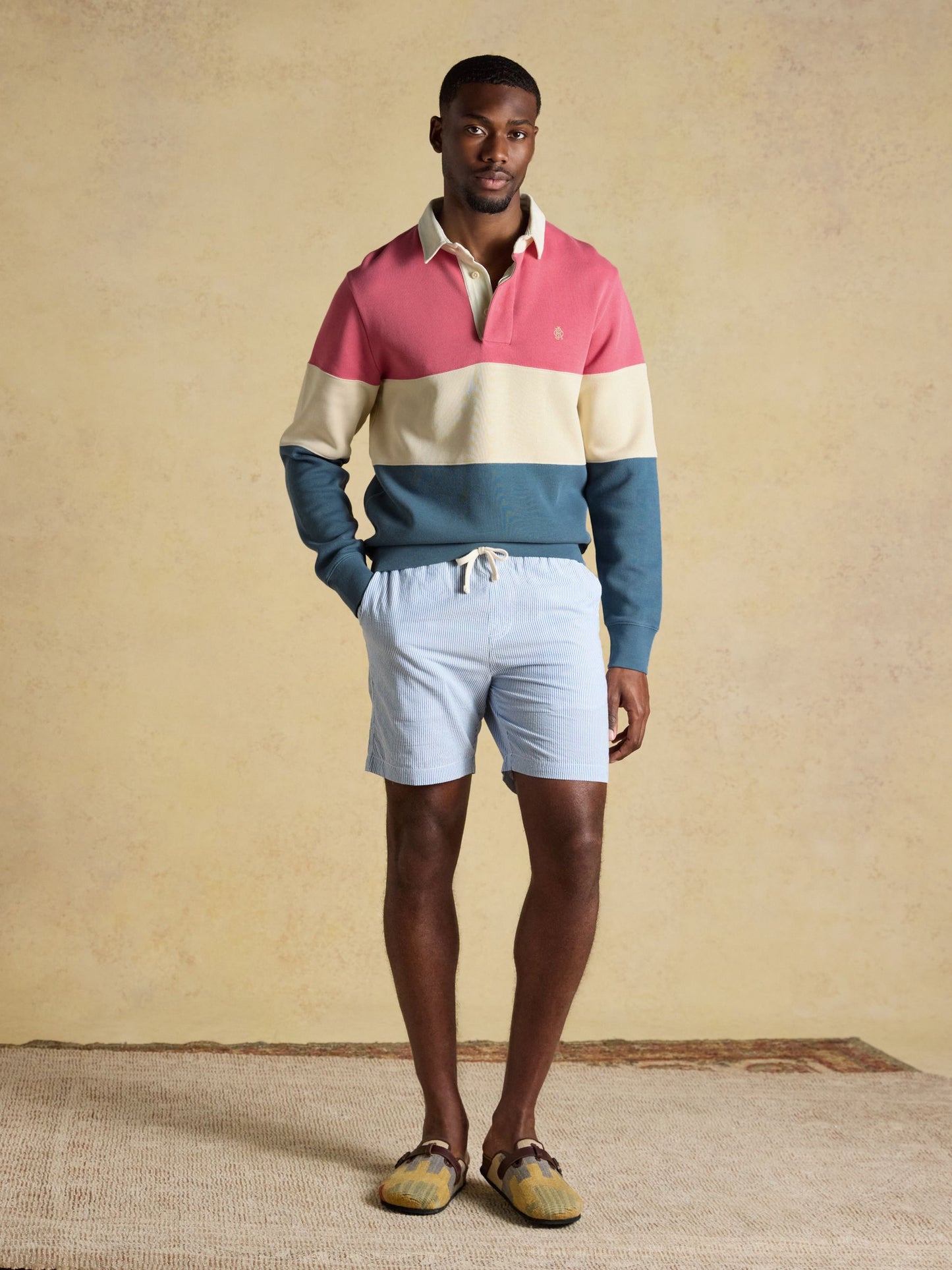Joules French Rib Long Sleeve Rugby Shirt