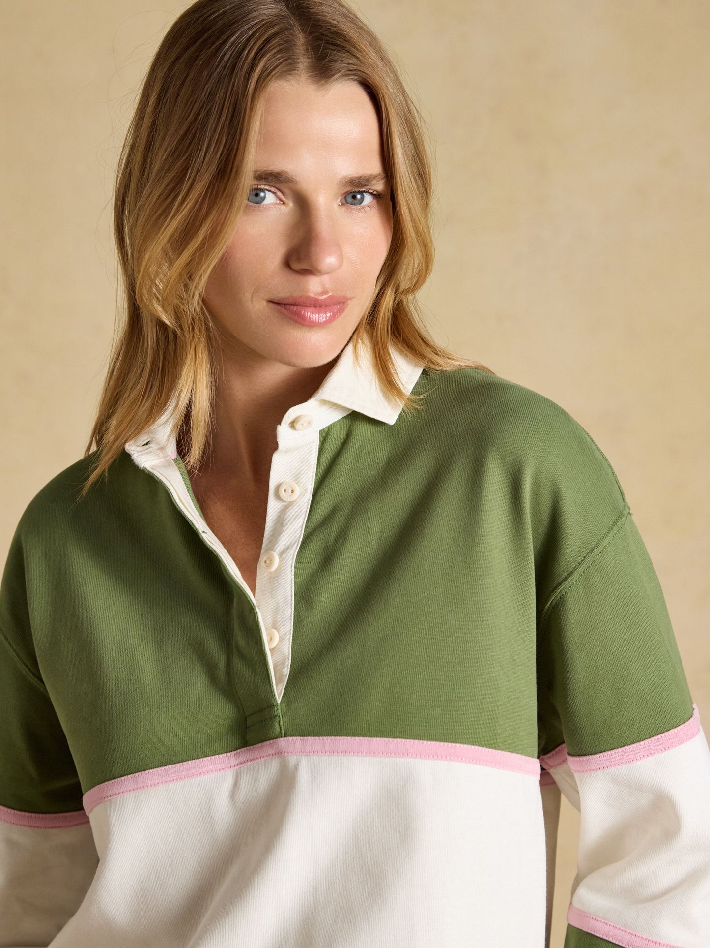 Joules Long Sleeve Cotton Collared Rugby Deckshirt