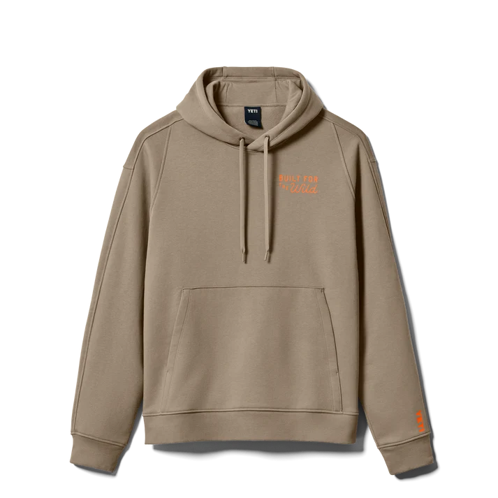 YETI Wild Pullover Fleece Hoodie in Cape Taupe with kangaroo pocket and drawstrings