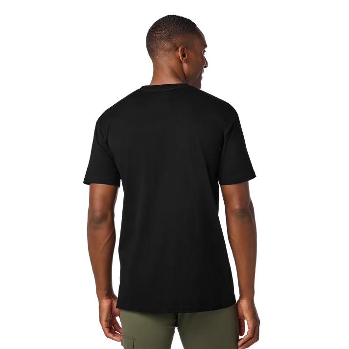 black YETI Cowboy Skull short sleeve t-shirt featuring the Ice Cold cowboy skull emblem on the left chest