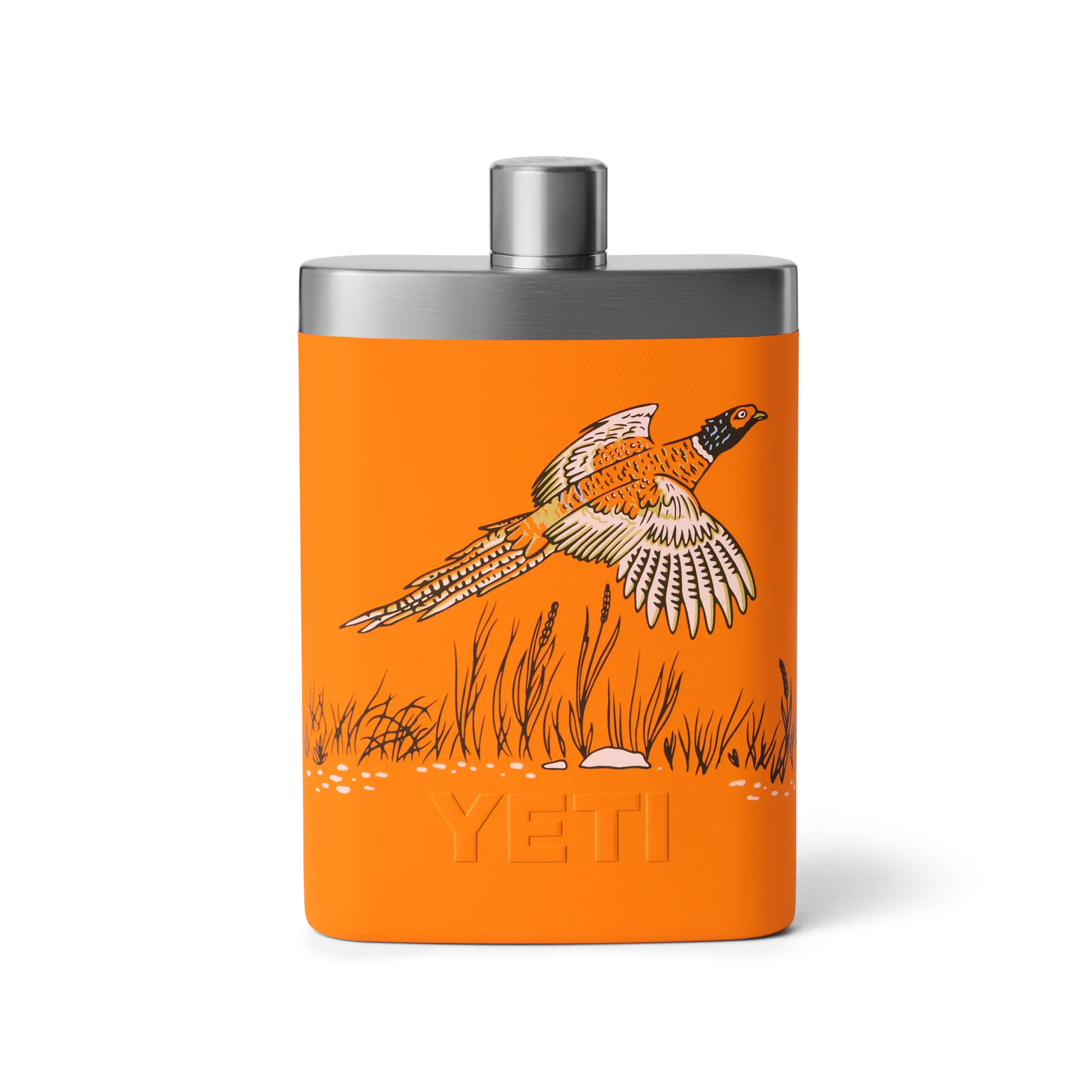 YETI Hip Flask - Upland Bird King Crab Orange