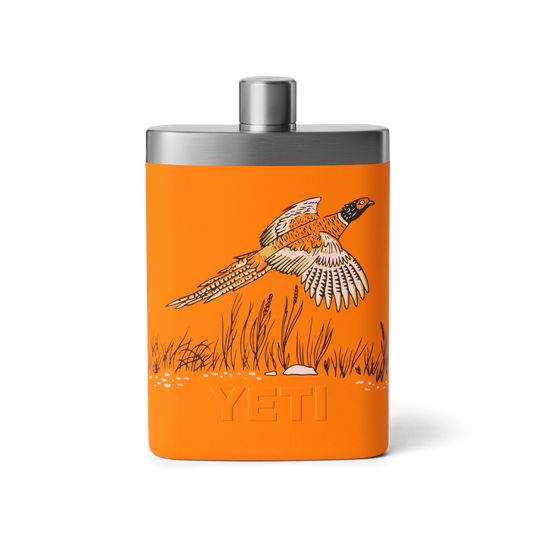 YETI Hip Flask - Upland Bird King Crab Orange