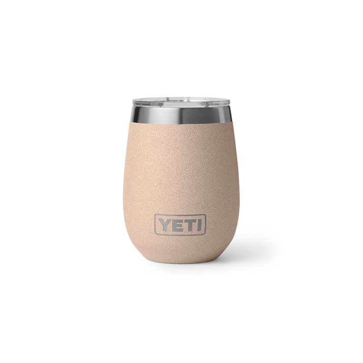 YETI Rambler 10 oz Wine Tumbler in Tahini with ceramic lining and MagSlider lid