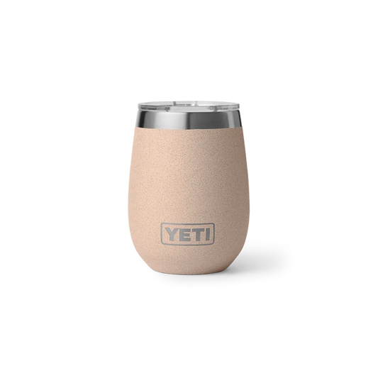 YETI Rambler 10 oz Wine Tumbler in Tahini with ceramic lining and MagSlider lid