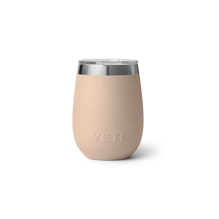 YETI Rambler 10 oz Wine Tumbler in Tahini with ceramic lining and MagSlider lid