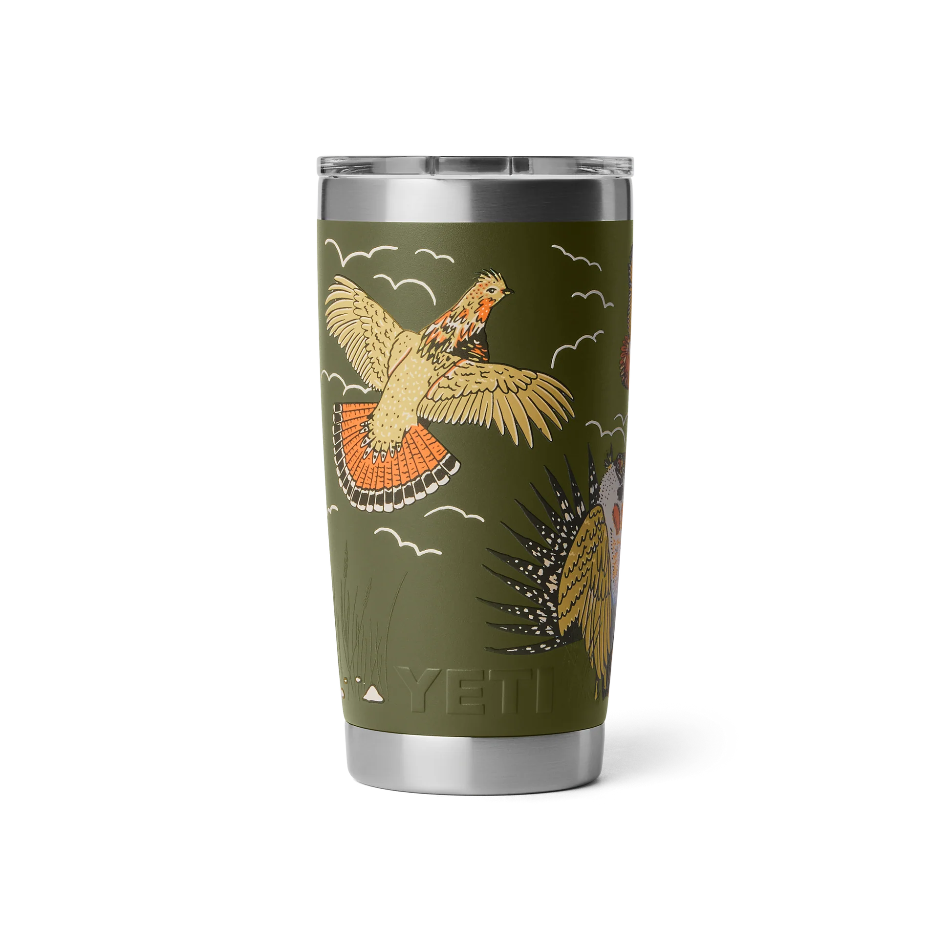 YETI Rambler 20 oz (591 ml) Tumbler with MagSlider Lid - Upland Bird Olive