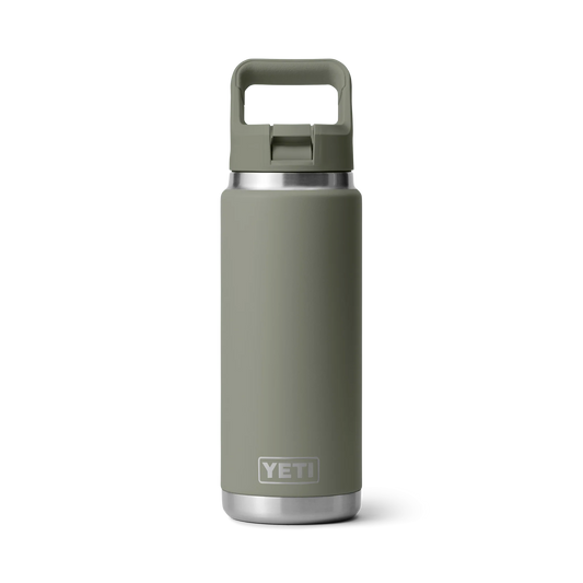 YETI Rambler 26oz (769ml) Bottle With Colour-Matched Straw Cap - Pampa Green