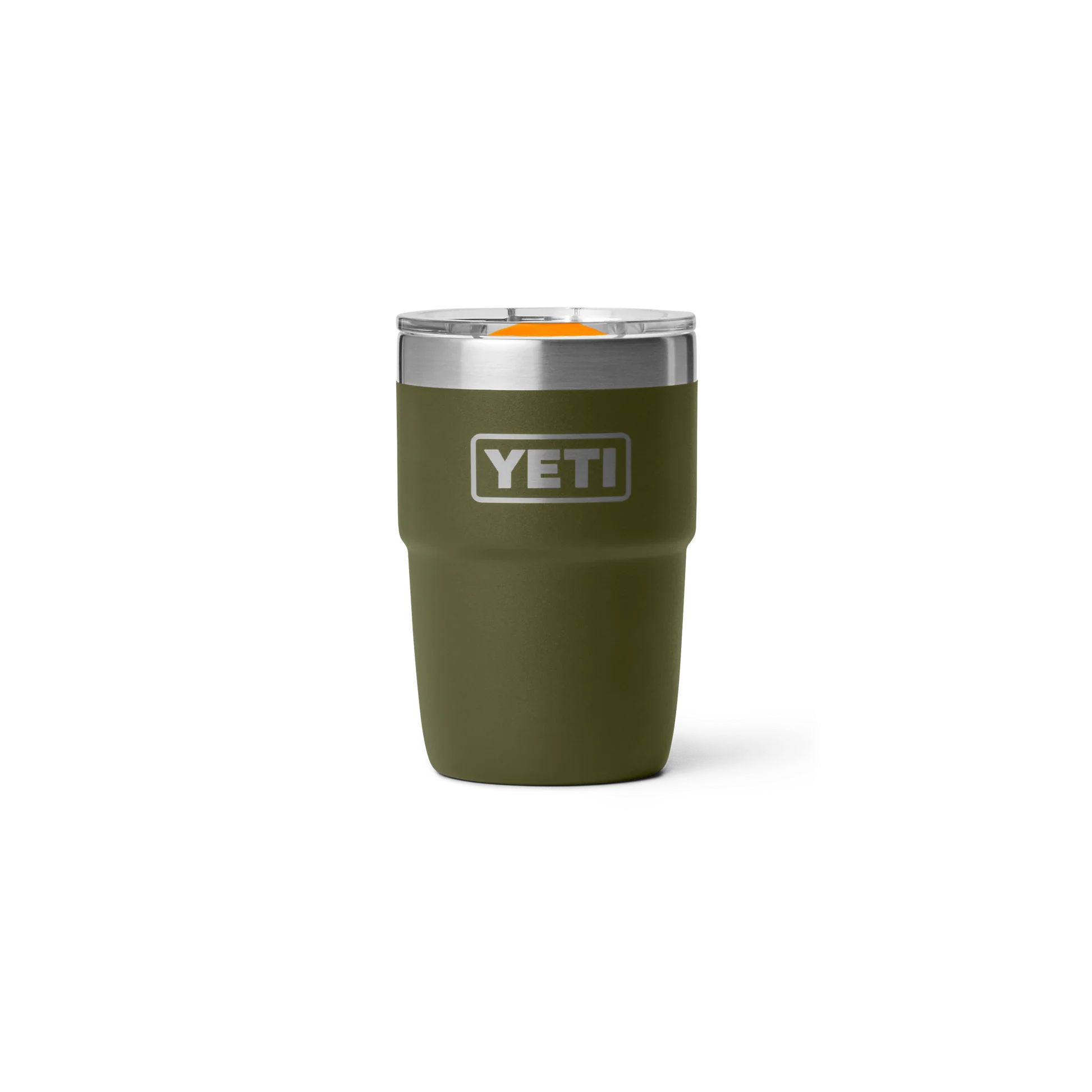 YETI Rambler 8 oz (236 ml) Stackable Cup with MagSlider Lid & DuraSip™ Ceramic Lining - Olive King Crab Orange