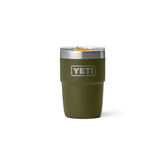 YETI Rambler 8 oz (236 ml) Stackable Cup with MagSlider Lid & DuraSip™ Ceramic Lining - Olive King Crab Orange