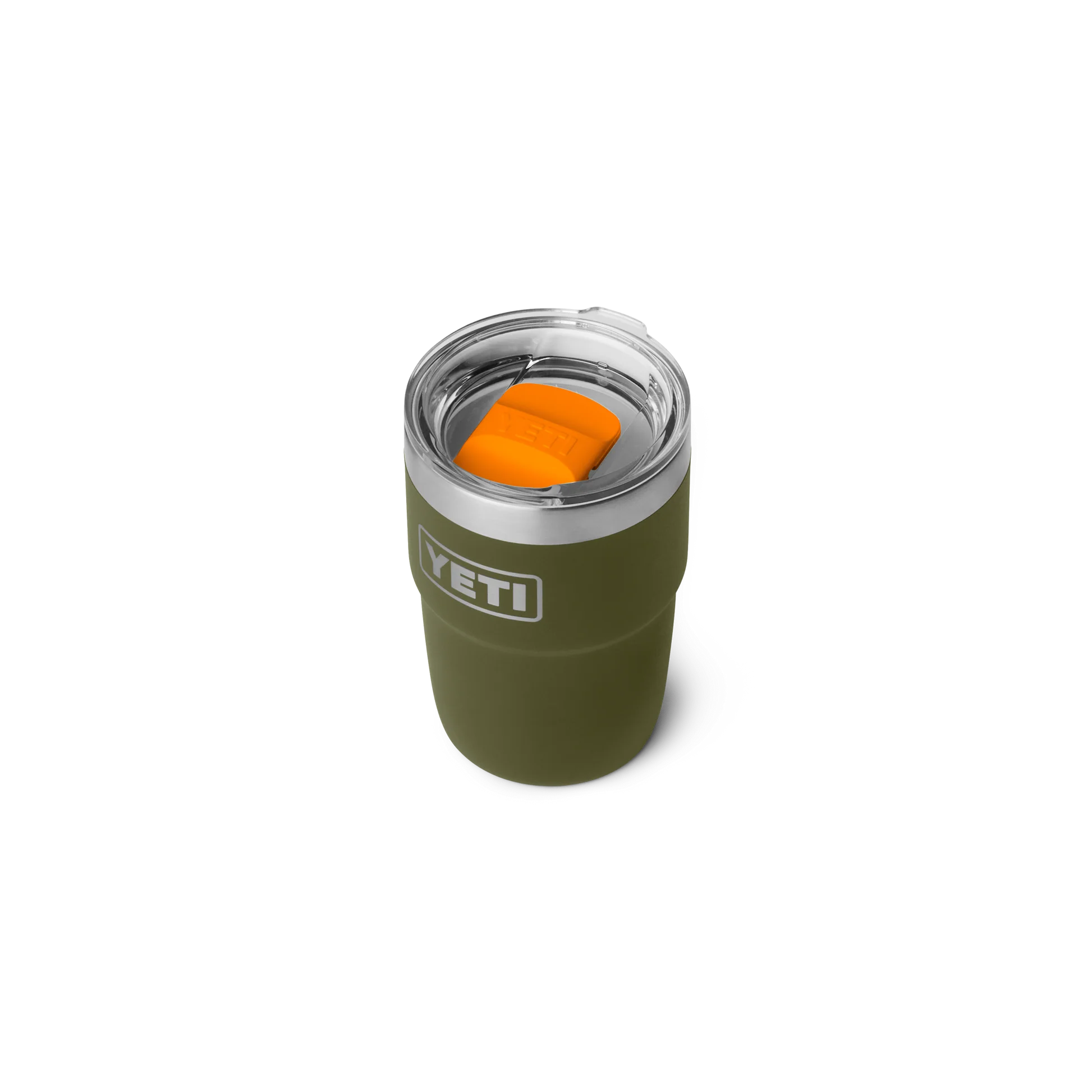 YETI Rambler 8 oz (236 ml) Stackable Cup with MagSlider Lid & DuraSip™ Ceramic Lining - Olive King Crab Orange