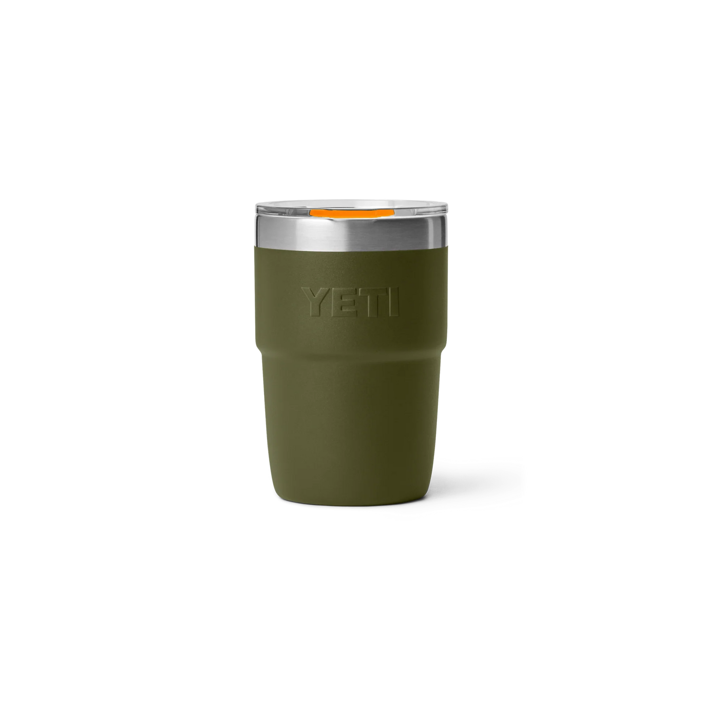 YETI Rambler 8 oz (236 ml) Stackable Cup with MagSlider Lid & DuraSip™ Ceramic Lining - Olive King Crab Orange
