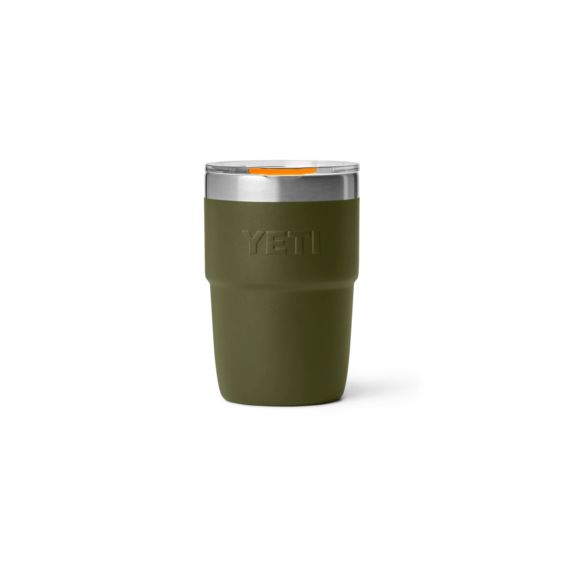 YETI Rambler 8 oz (236 ml) Stackable Cup with MagSlider Lid & DuraSip™ Ceramic Lining - Olive King Crab Orange