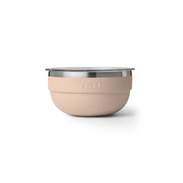 YETI Rambler 1.9 L Medium Insulated Bowl in Tahini with clear lid