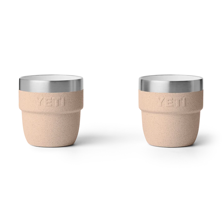 Pair of YETI Rambler 4 oz Stackable Espresso Cups in Tahini colour