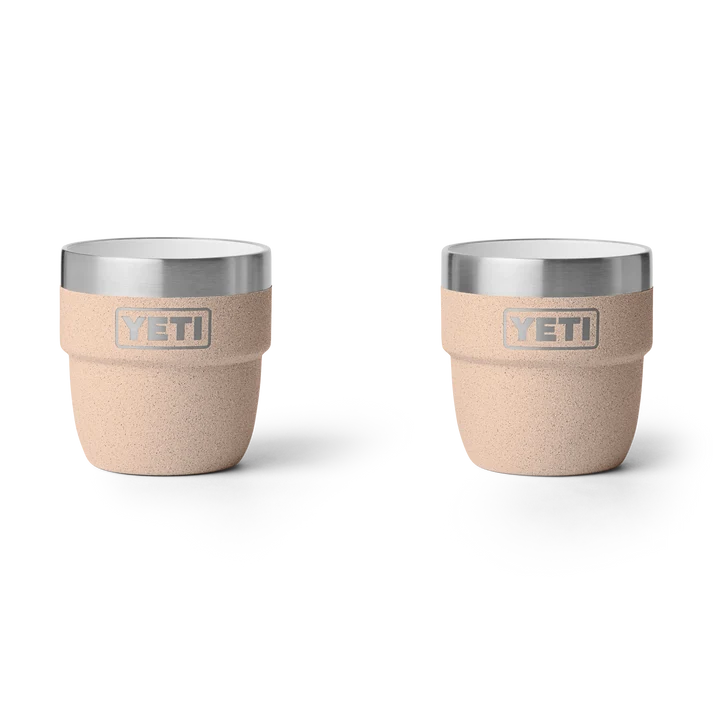 Pair of YETI Rambler 4 oz Stackable Espresso Cups in Tahini colour
