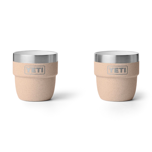 Pair of YETI Rambler 4 oz Stackable Espresso Cups in Tahini colour