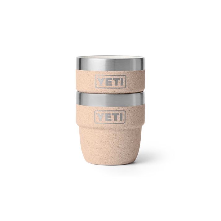 Pair of YETI Rambler 4 oz Stackable Espresso Cups in Tahini colour