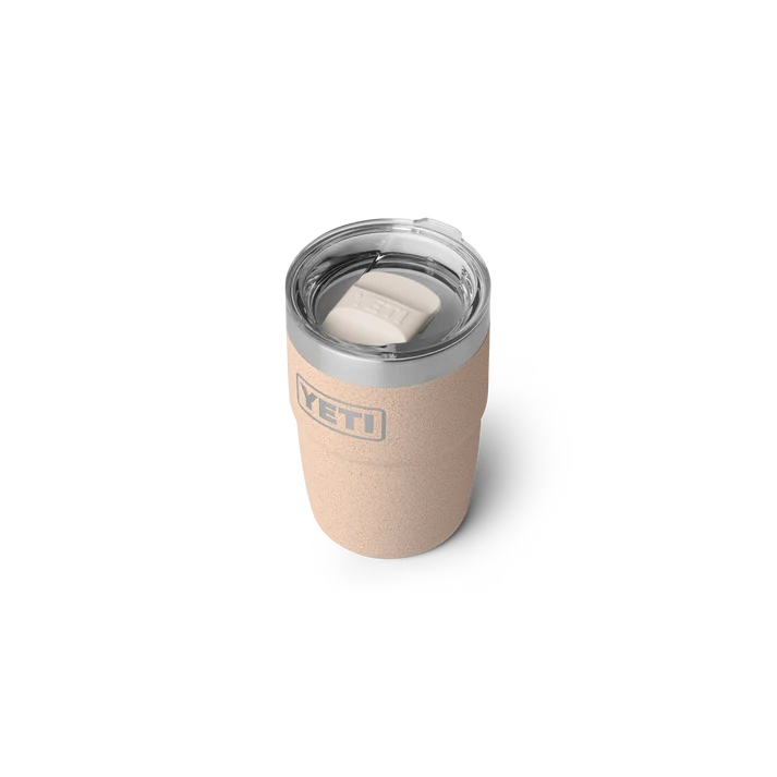 YETI Rambler 8 oz Stackable Cup in Tahini with MagSlider lid and ceramic lining