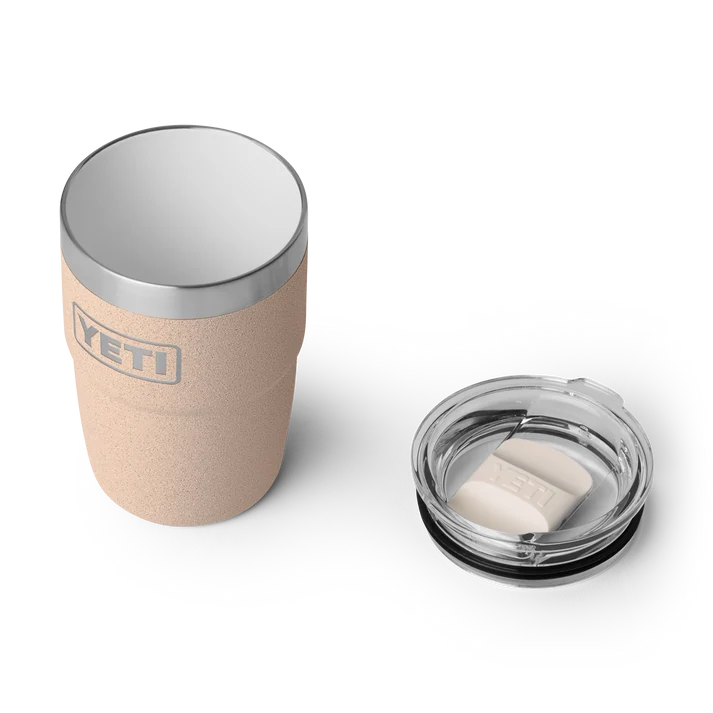 YETI Rambler 8 oz Stackable Cup in Tahini with MagSlider lid and ceramic lining