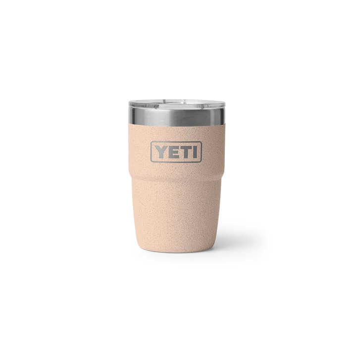 YETI Rambler 8 oz Stackable Cup in Tahini with MagSlider lid and ceramic lining