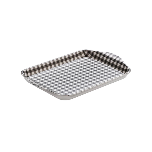Zeal Mini Melamine Gingham Tray 18 x 14cm
