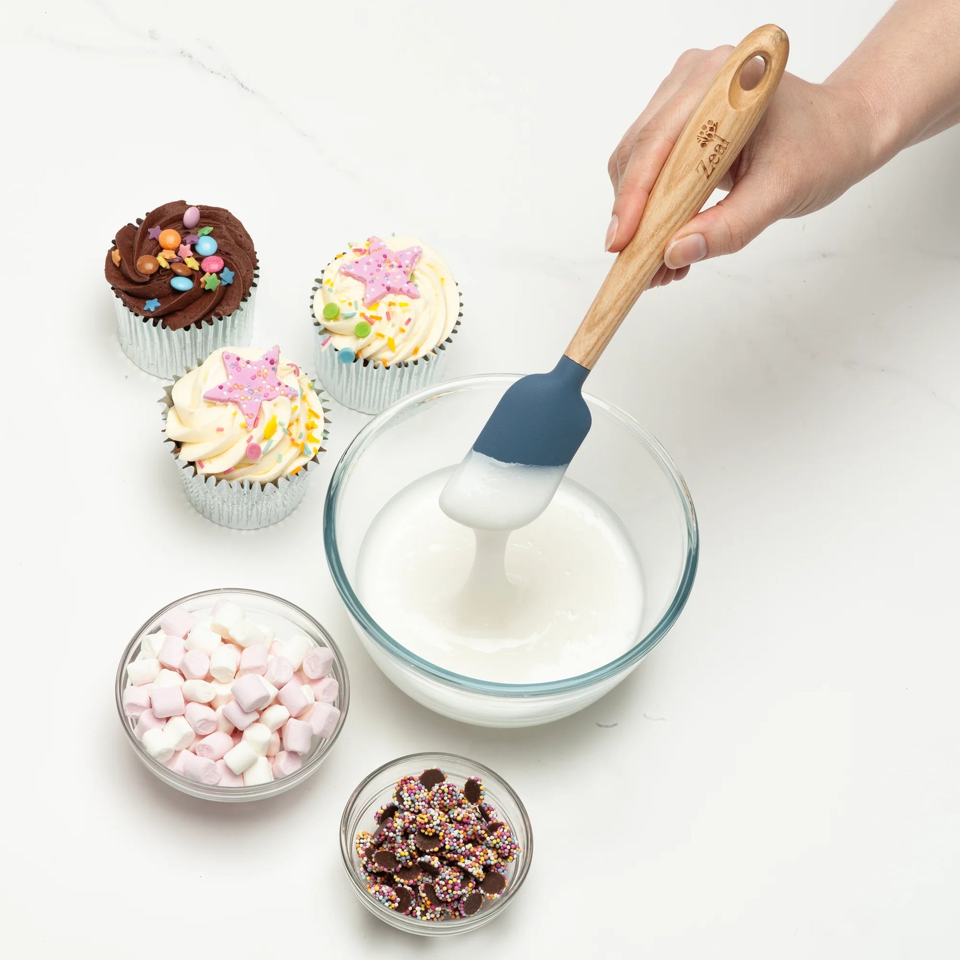 Zeal Silicone Spatula With Ash Wood Handle