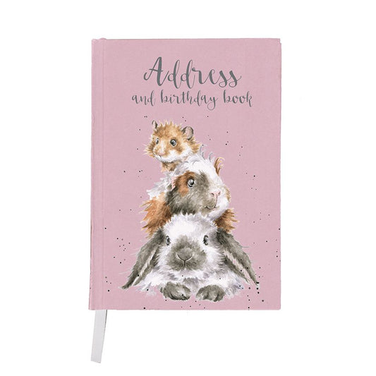 Wrendale 'Piggy in the Middle' Guinea Pig & Rabbit Address Book