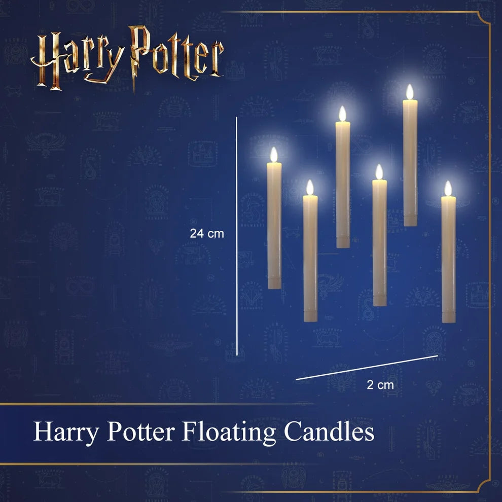 Noma Harry Potter set of 6 LED floating candles with wand remote control